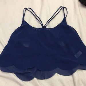 Scalloped crop top